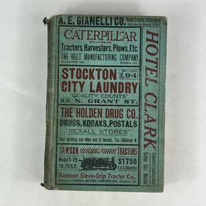 1918 Stockton City San Joaquin County CA Directory POOR Ancestry Genealogy Vtg